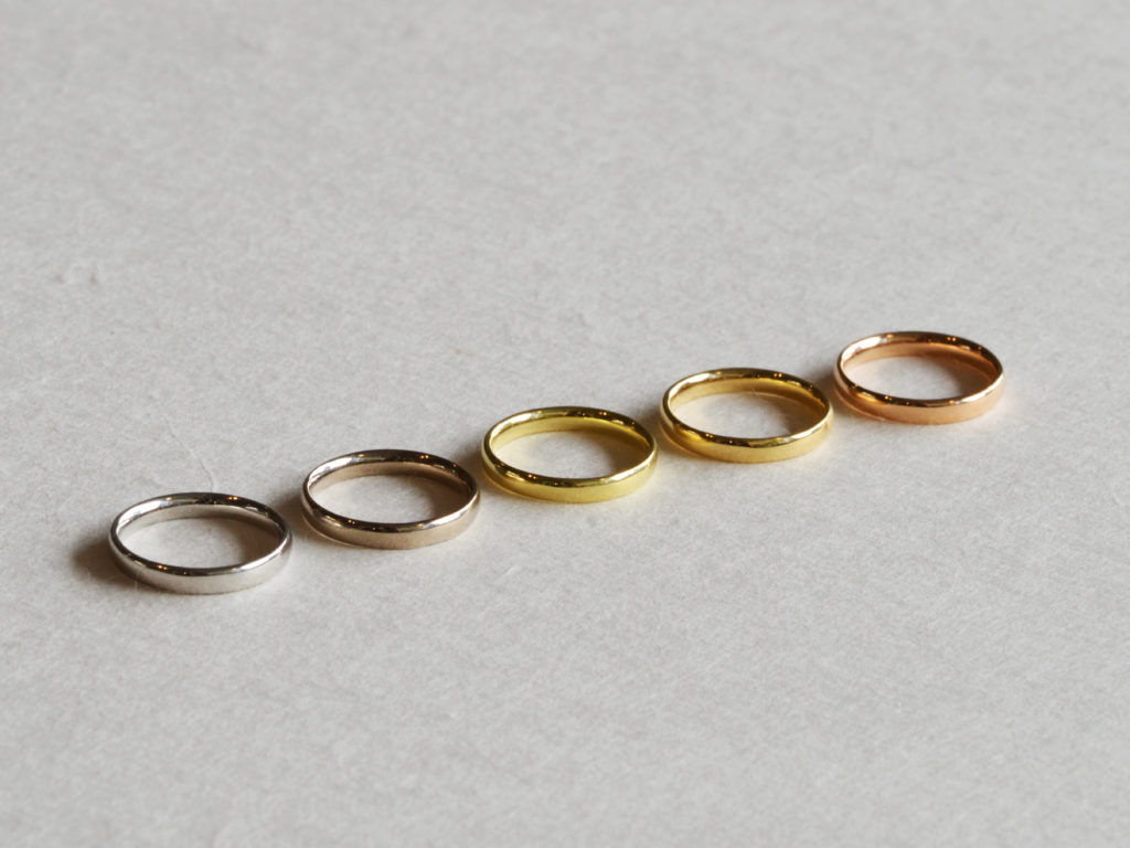 結婚指輪や婚約指輪で使用される素材について